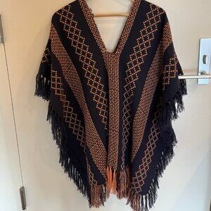Free People Boho Southwestern Shawl / Poncho (One Size)